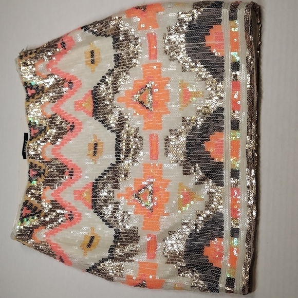 Lindex Multicolor Elastic Waistline Sequins Skirt Size XS - Picture 5 of 5